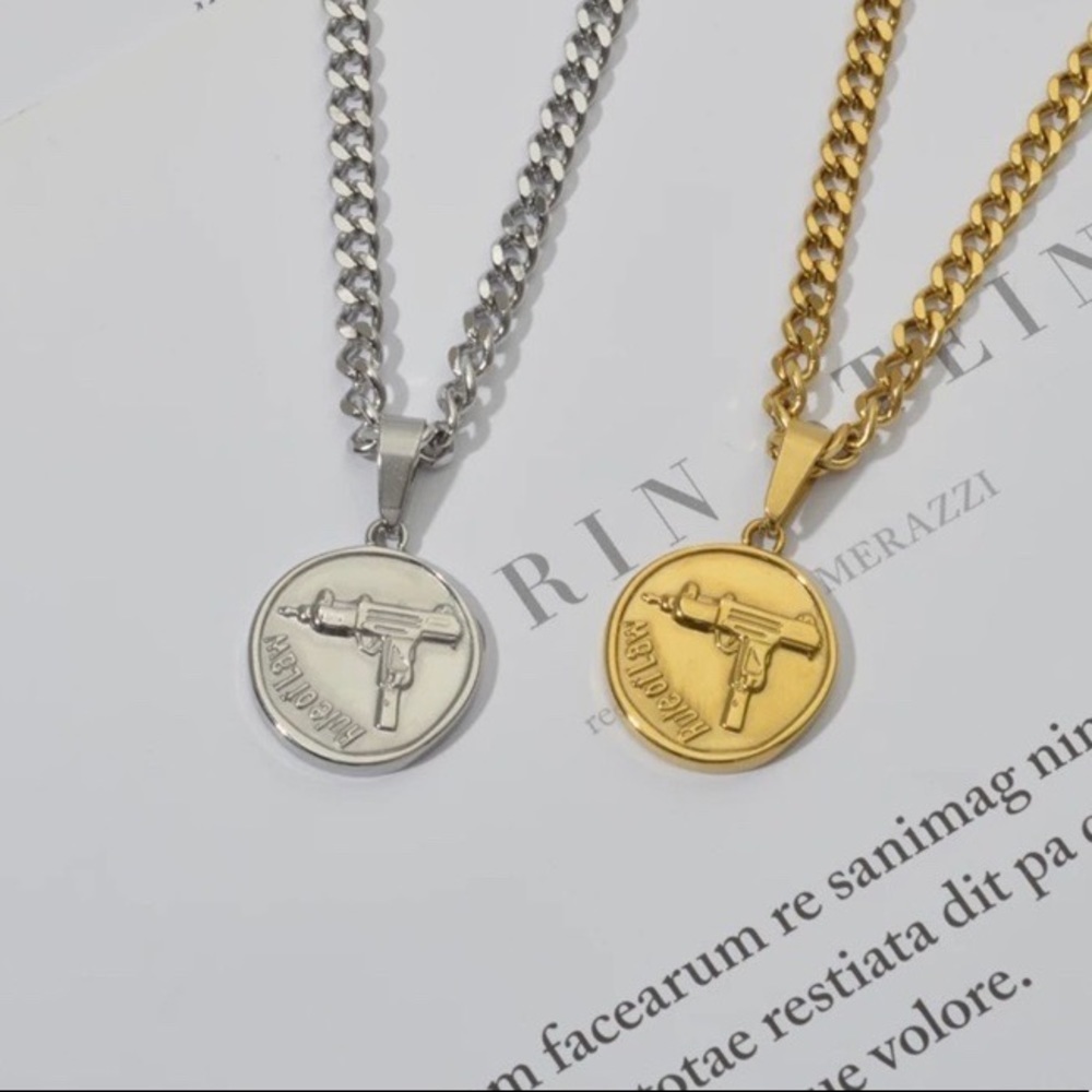 ¥ NEW 18K GOLD COIN CHUNKY CHAIN NECKLACE - Picture 5 of 5